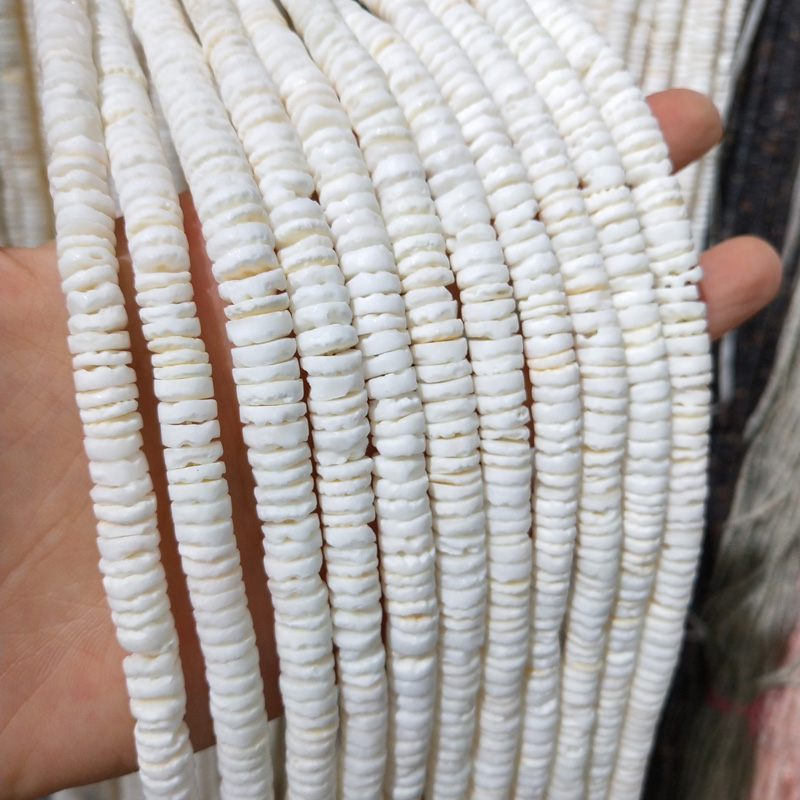 Naturliga snäckskal lösa pärlor smyckestillbehör till halsband armband oregelbunden form för smyckestillverkning gör-det-själv flickor och pojkar 40cm