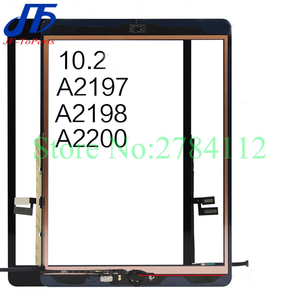 10Pcs Replacement For iPad 7 10.2 7th Gen A2197 A2198 A2200 For ipad7 8th Touch Screen Digitizer Outer Glass Panel with Adhesive