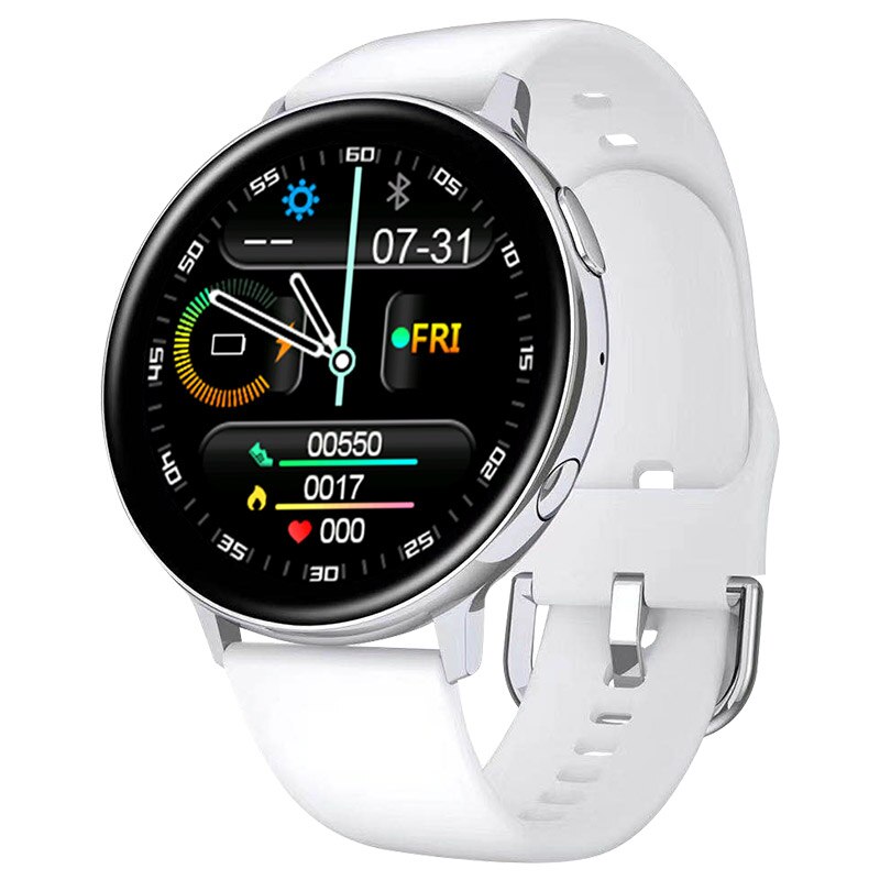 Bakeey Q16 Smart Watch bluetooth Call Full Touch Heart Rate Blood Pressure Monitor Music Playback Dual UI Menu Smartwatch Men: White