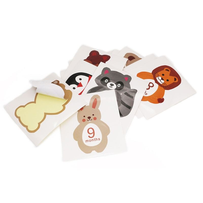 1-12 maanden Baby Maandelijkse Milestone Sticker Baby Fotografie Props Foto Stickers