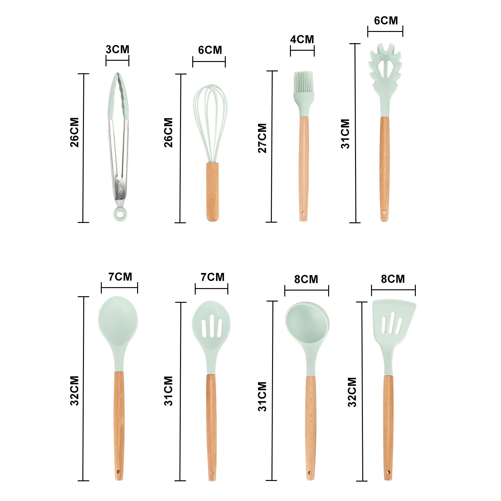 9/11 Pcs Silicone Keukengerei Kookgerei Set Hittebestendige Keuken Non-stick Kookgerei Bakken Tools Kookgerei set