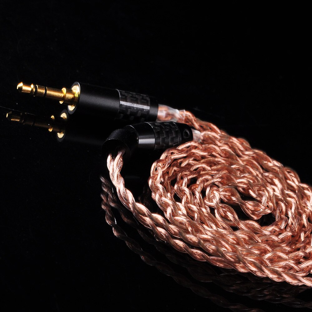 OFHC 24 AWG 6N de cobre de alta pureza Cable 2,5/3,5/4,4mm equilibrado Cable con MMCX/2PIN/QDC para BL-03 BLON ZS10 PRO ZSX C12 BA5