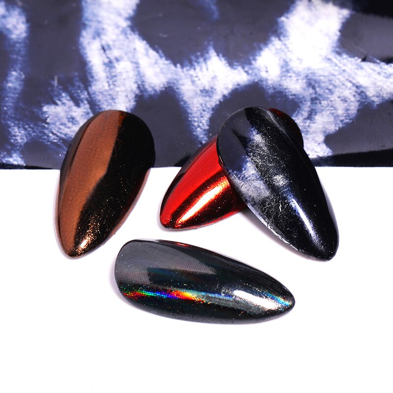 4*100 1 Roll Zwart Rood Spiegel Leopard Nail Folie Transfer Sticker Polish Nail Art Decoratie Mooie Patroon Nail arts