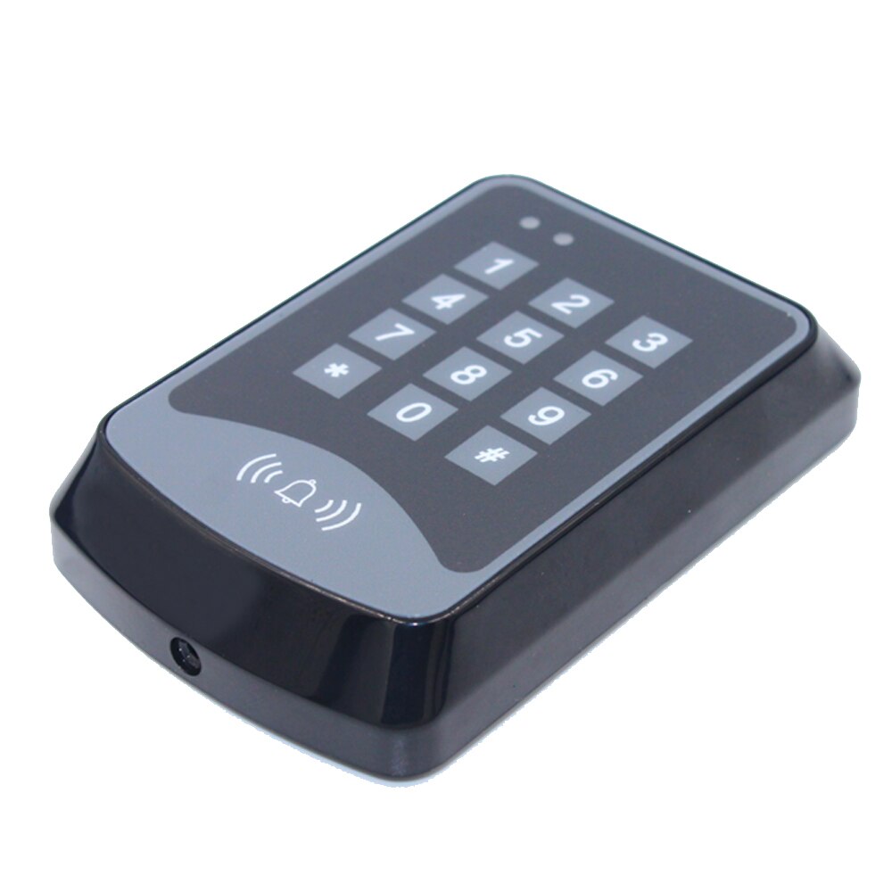 125Khz RFID Proximity Card Keypad Access Control System Device Machine RFID Card Reader Door Lock System 1000 user Keyfobs Cover: KU03 access control