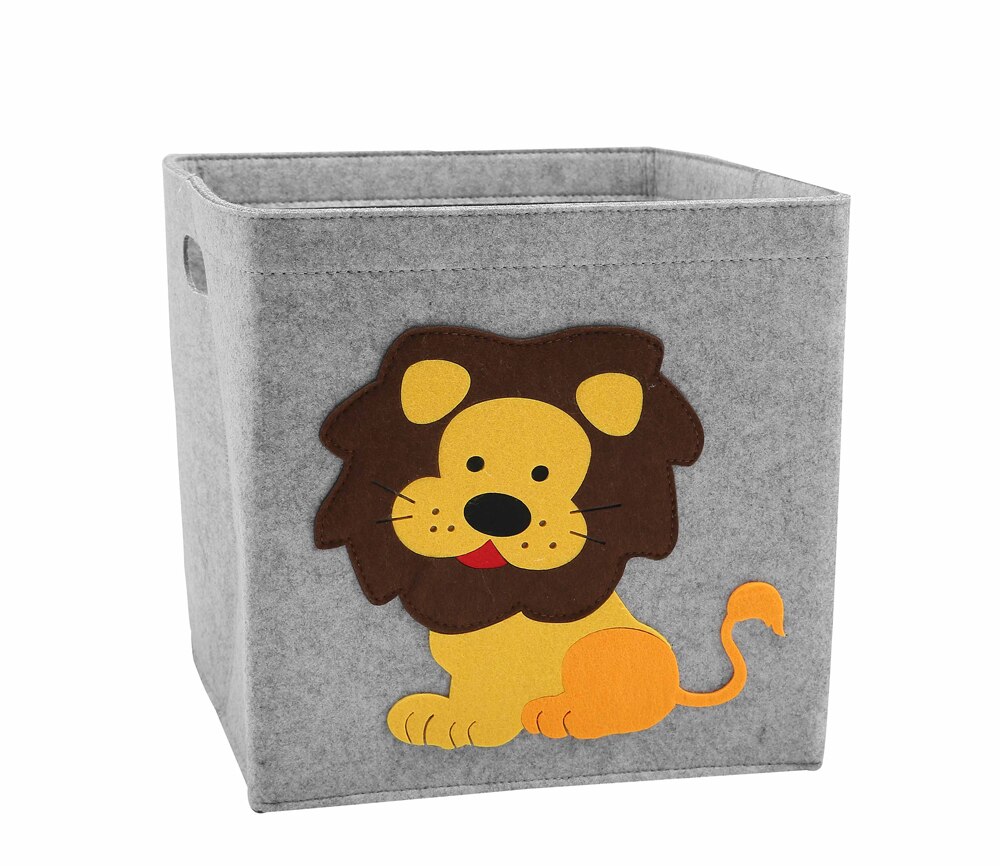 Kubus Vouwen Speelgoed Opbergdoos Kinderen Speelgoed Organizer Box Vilt Doek Stof Opslag Mand Voor Cartoon Animal Nursery Speelgoed Bakken: lion