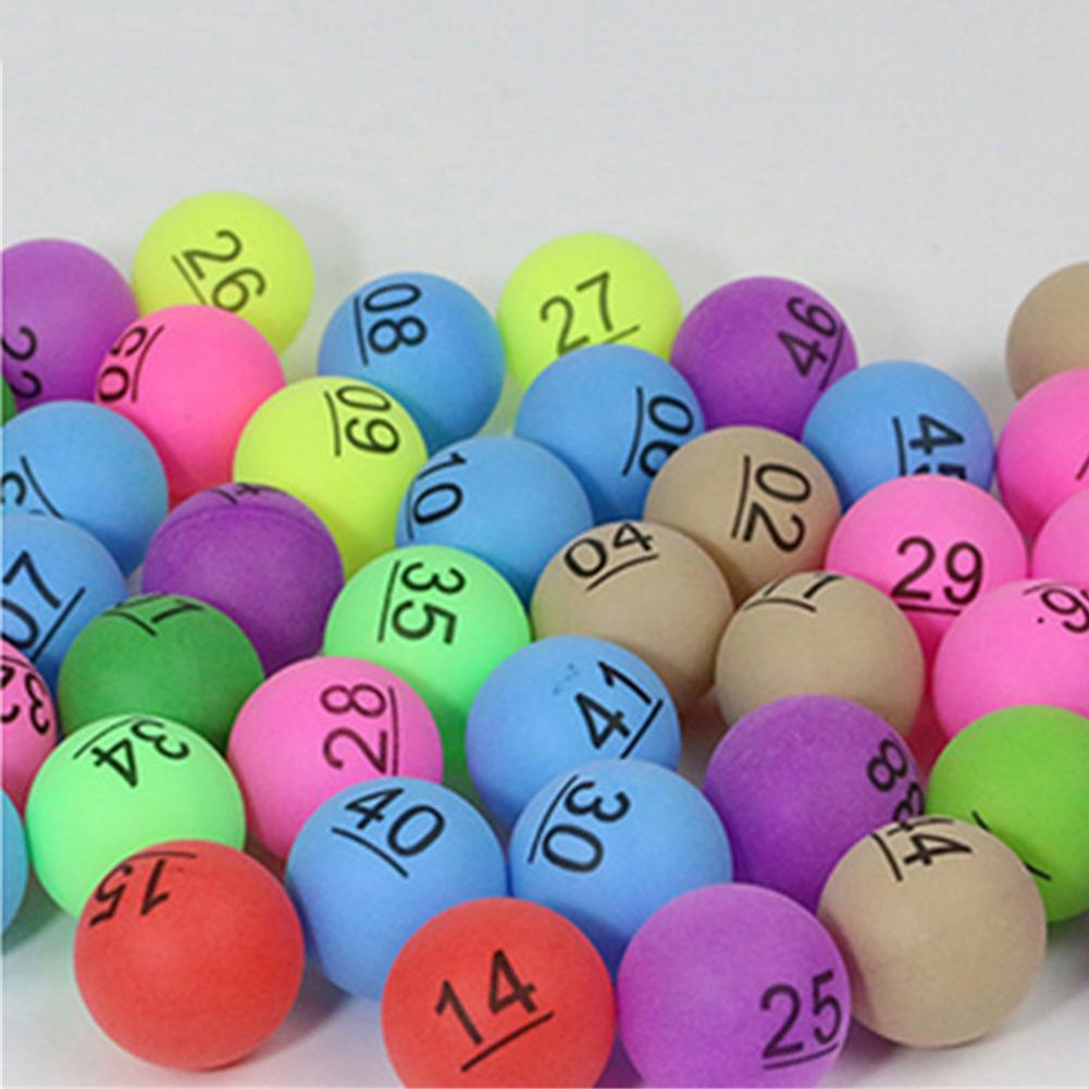 50Pcs 2.4G Kleurrijke Entertainment Ping Pong Ballen Met Nummer Pingpong Bal Voor Loterij Game Advertentie