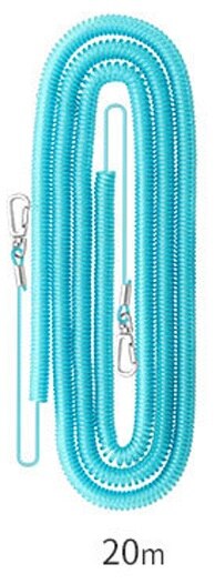 Fishing Tether Lanyard Retractable Coiled Portable Steel Wire Pliers Tackle Rod Safety Rope Gripper Tool Random Color#291475: 20m