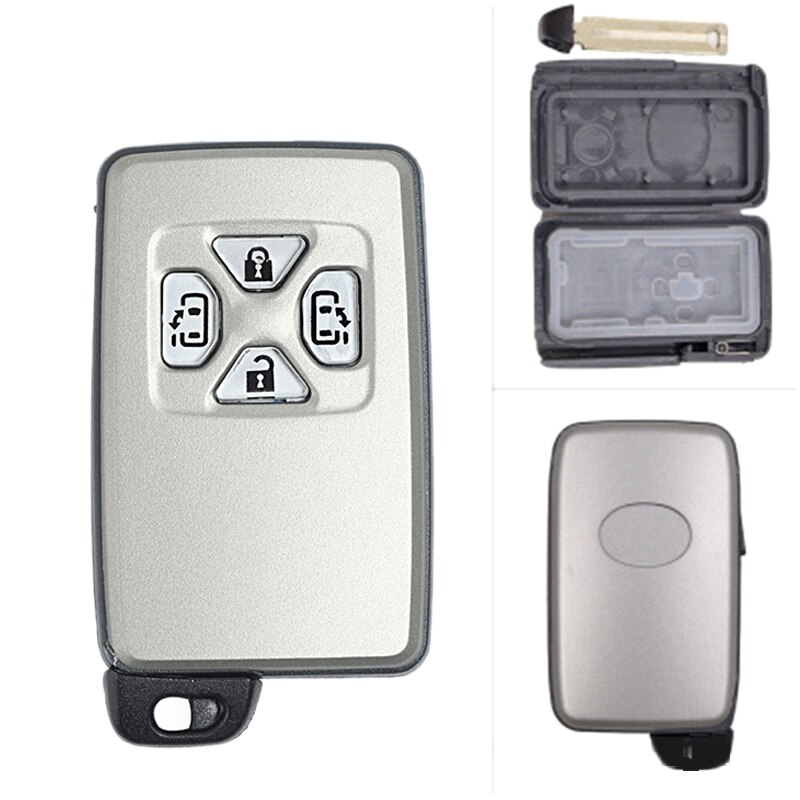 Bil smart card fjernbetjening nøgle shell case fob til toyota alphard estima vellfire