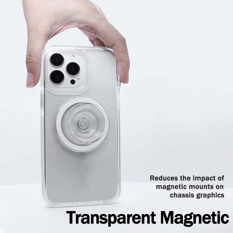 Airbag-Telefonhalter, magnetisch, transparent, faul Stand, verstellbarer Handgriff, universelle Schreibtisch-Halterung, leicht, einziehbar