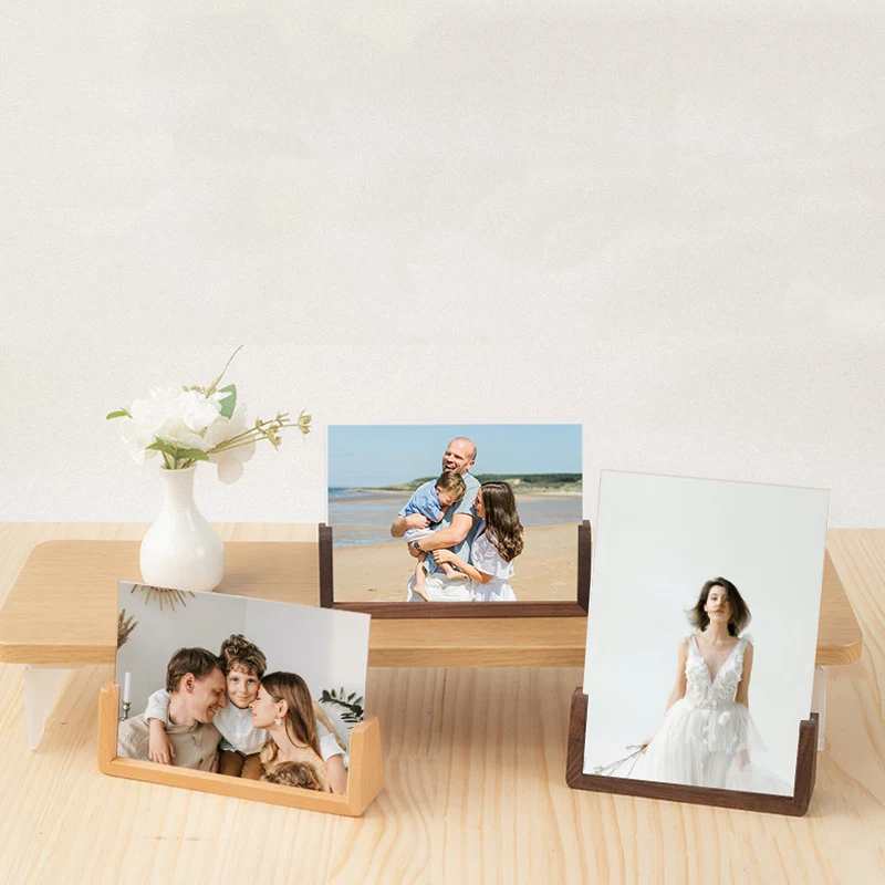 Cadre Photo en bois acrylique, porte-Photo de mariage, décor de bureau, Porta Retrato