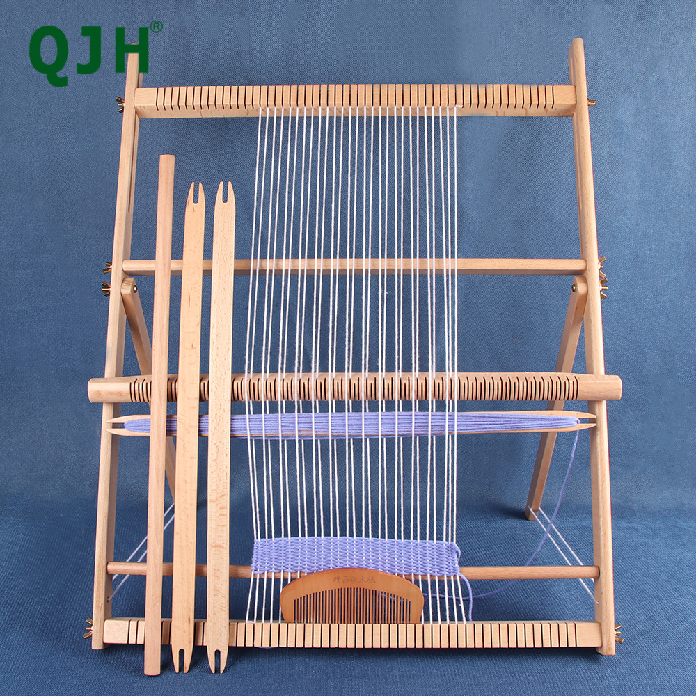 Machine à tisser et à tricoter en bois, outil tricoté avec cadre en bois, fabrication de tapisserie à pampilles de décoration et outils de couture de tapis, 1 pièce