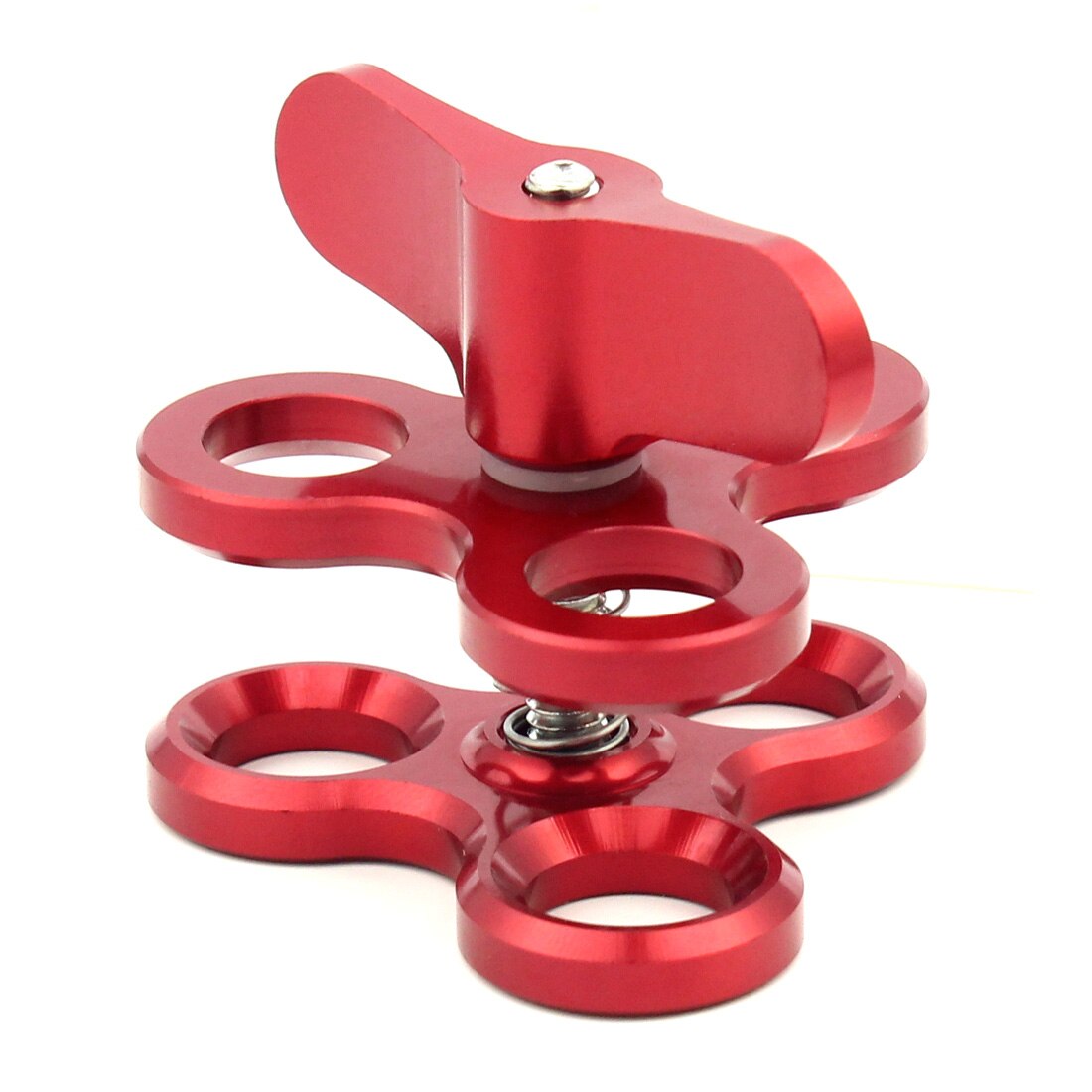 verdreifachen Ball Klemme 3 Löcher Unterwasser Arm Tauchen Halterung Für Fotografie Taschenlampe Aluminium Tauchen Lichter Ball Schmetterling Clip Montieren: rot Original