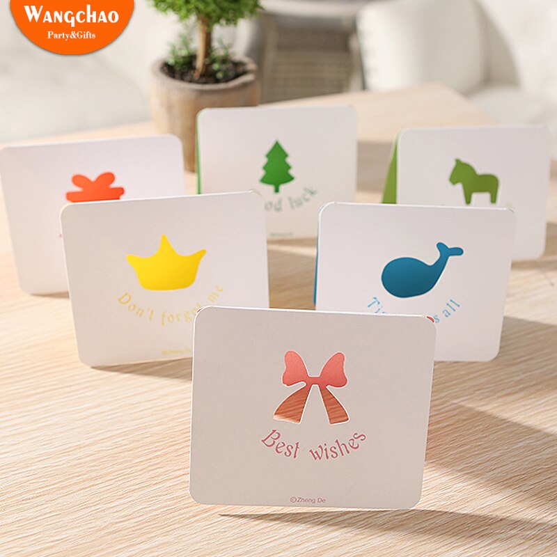 10pcs Hollow-out Greeting Card Christmas Year Card Christmas Mini Postcards Birthday Card Thank You Cards