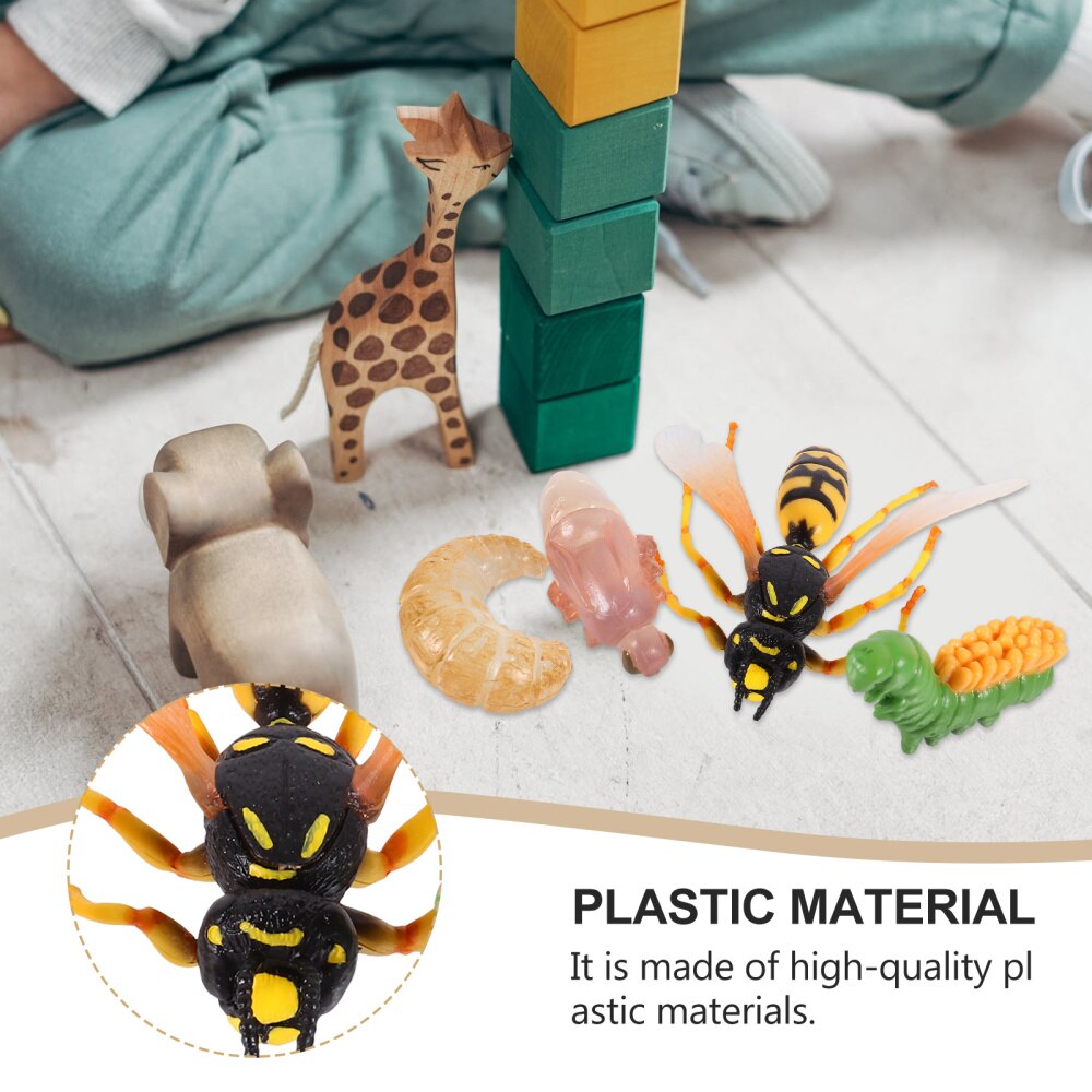 1 Set/4Pcs Simulatie Insect Evolution Model Wesp Groei Cyclus