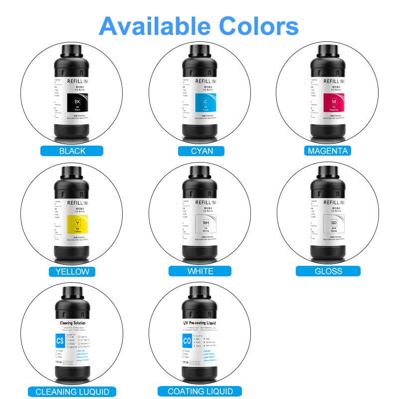 500ML LED UV tusz do Mutoh PJUV11 UH21 US11 MP31 dla ValueJet 426UF 626UF 1626UH 1638UH XpertJet 461UF 661UF tusz utwardzalny UV