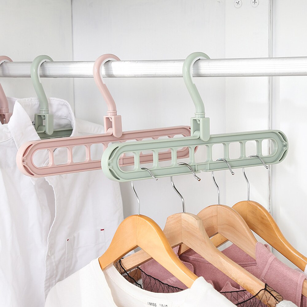 1pc Multi-port Support hangers for Clothes Drying Rack Multifunction Plastic Clothes rack drying hanger Storage Hangers