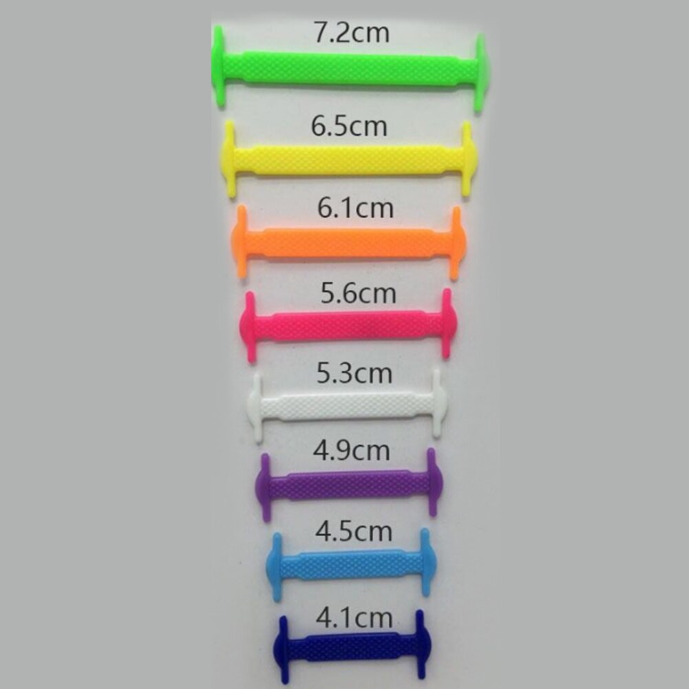 16 pcs/lot Silicone lacet hommes femmes enfants solide décontracté Canves chaussures accessoires en caoutchouc dentelle paresseux élastique sans cravate lacets