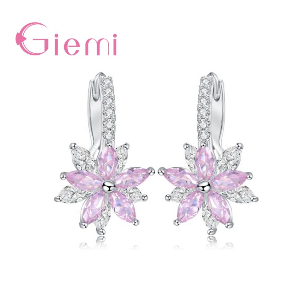 Mode Meisje Boucle Foreille Femme Romantische Stud Oorbellen Bloem Zirconia Voor Vrouwen Party Meisjes Verjaardag Oorbellen Sieraden