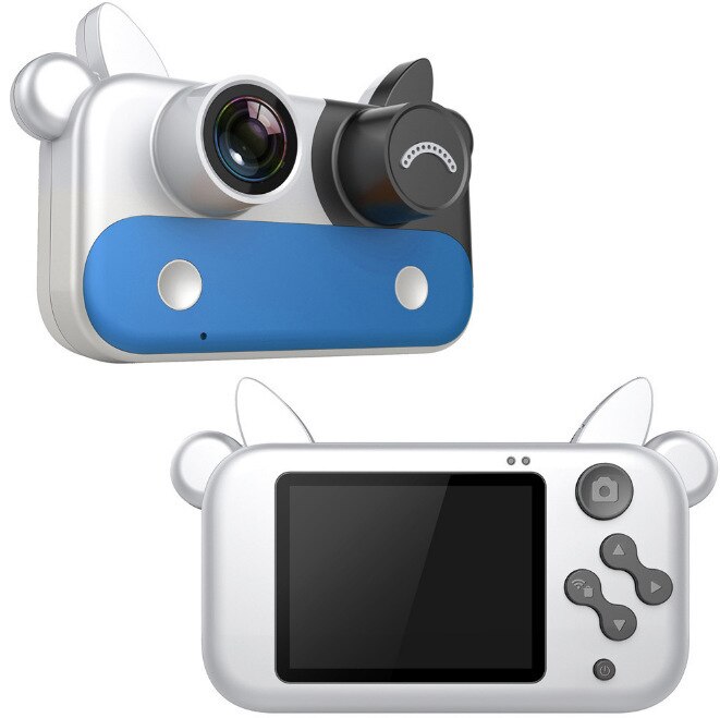 Hd wifi mini kindercamera cartoon kinderen digitale fotocamera delen foto kinderen spel studie speelgoedcamera voor kinderen: Blauw / Standaard