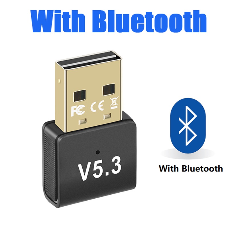 With Bluetooth Dongle BT5.3 Computer USB External Adapter Wireless Connect Earphone Speaker Mouse Game Grip Printer Mobile Phone