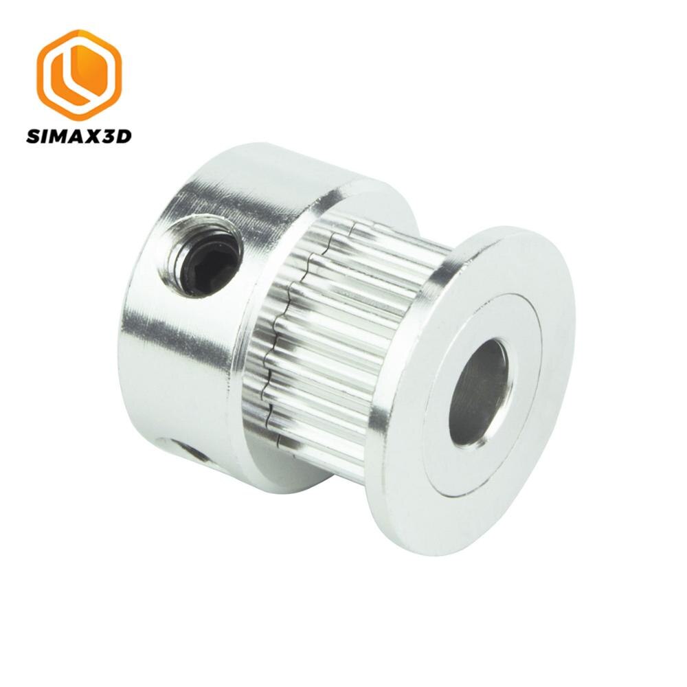 SIMAX3D GT2 Timing Katrol Tand Boring 5Mm 6.35Mm Tanden Timing Gear Alumium 1/2 Stuks Riem Breedte 6Mm voor Ender 3 Pro 3D Printer Deel