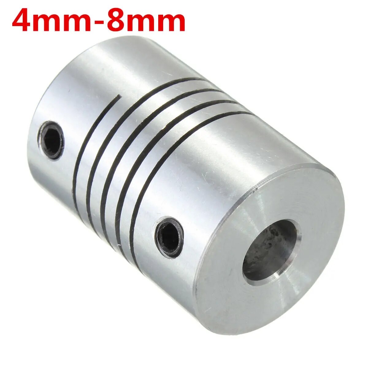 Justinlau Flexibele Askoppeling ID3/4/5/6/6.35/8Mm X OD19mm X L25mm Cnc Stappenmotor Koppeling Connector: 4mm-8mm