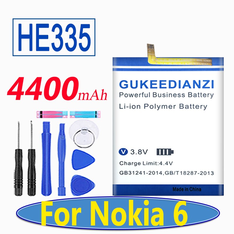 GUKEEDIANZI Batteria Ad Alta Capacità Per Nokia 2 3 5 6 7 7 Plus 8 HE338 HE319 HE321 HE336 HE317 HE335 HE316 HE340 HE346 HE328: HE335