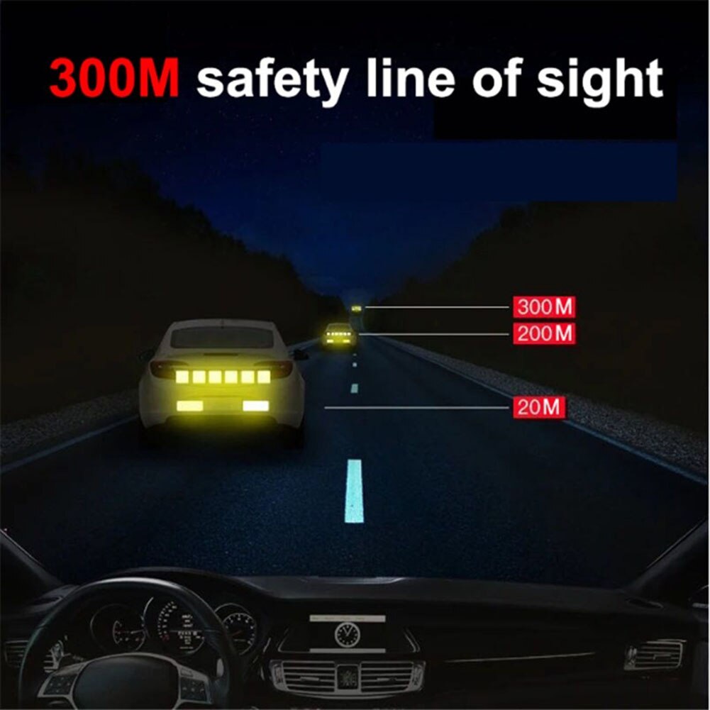 4 stk / sæt bil reflekterende advarselsstrimmel mærkater klistermærker selvklæbende advarselstape reflektor klistermærker bildør klistermærke sikkerhedsmærke