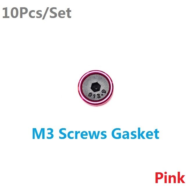 10 Stks/set M3 Schroeven Pakking Aluminium Cone Verzonken Gat Sink Hoofd Wasmachine Auto-Styling 2020NEW Multifunctionele: Pink