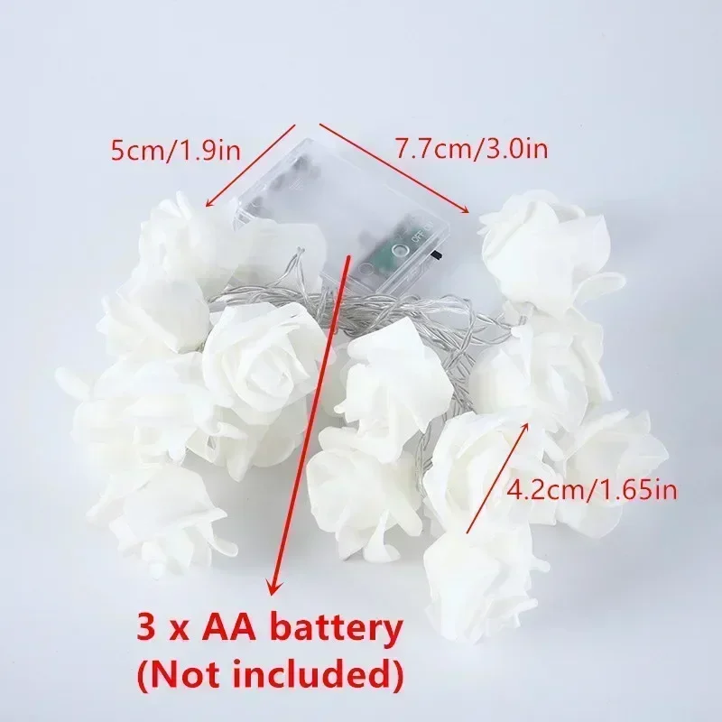 Guirnalda de luces LED con batería para boda, guirnalda de jardín al aire libre, decoración de habitación para el día de la madre, de acampada