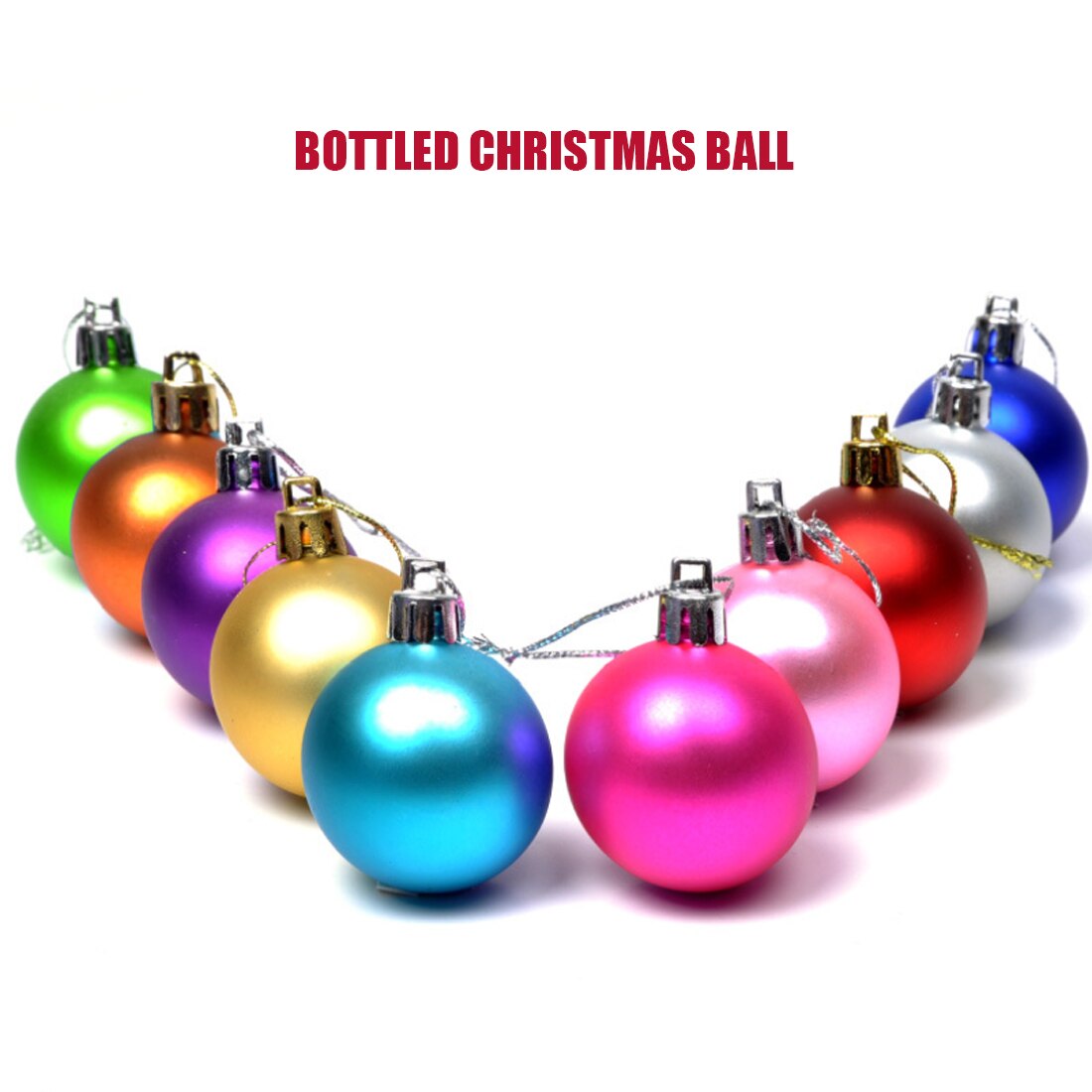 Boules d'arbre de noël moderne mignonnes 24 pièces 4cm | Ornement suspendu pour fête de noël mariage, fournitures de décoration de noël