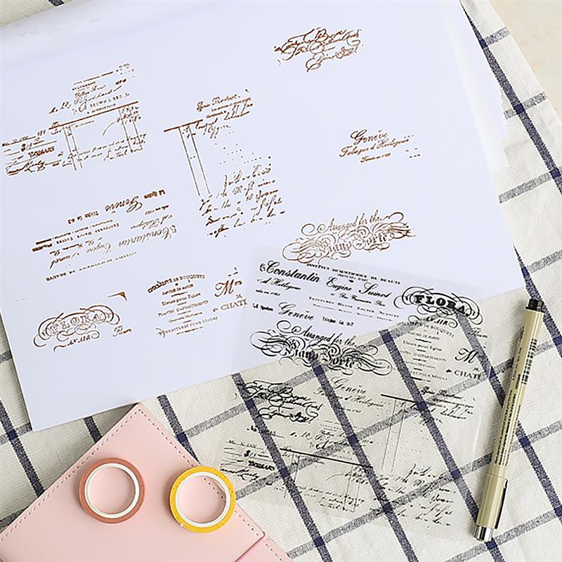 Seal PVC Transparent Stamp Plastic Embossing Sheet Stamp Decor for DIY Scrapbook Photo Album