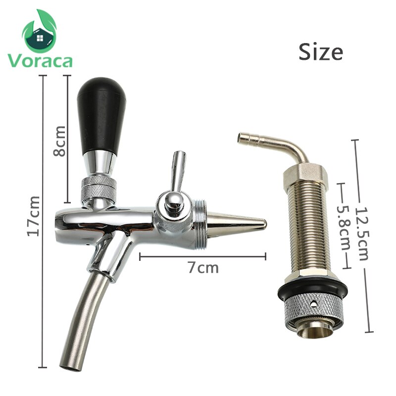 Verstelbare 4 Inch Tapbier Kraan Schacht Rvs G5/8 Bier Kraan Met Chrome Plating Tap Dispenser Homebrew bar