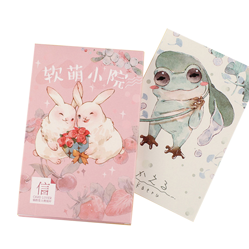 30 Pcs/lot Cute Retro age Greeting Card Postcards Birthday Christmas Greeting Card Office School Supplies: Rabbit