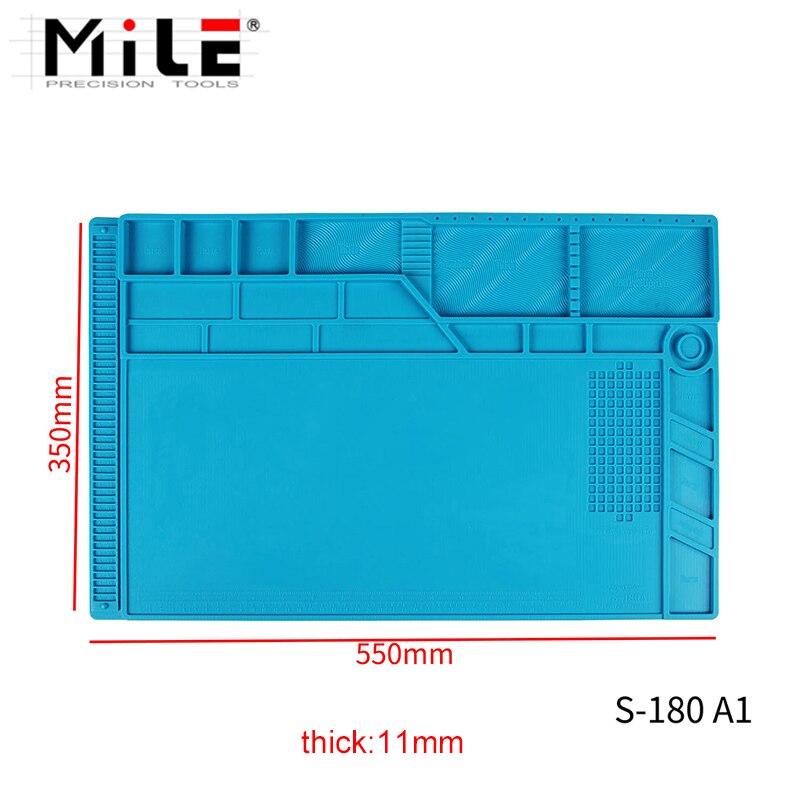 Heat Insulation Silicone Soldering Mat – Repair Maintenance Work Platform, Anti-Static Desk Pad
