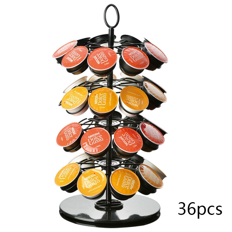 Praktische Kaffee Kapseln Halfter Gestell Dreh Kapsel Turm Stand Für Nespresso/Dolce Gusto/K-Tasse Kaffee Kapseln
