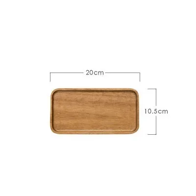Bandeja de madera de bambú para servir fruta, postre, pastel, aperitivos, plato rectangular para dulces, bandeja de almacenamiento de alimentos, accesorios de cocina para el hogar: Blanco