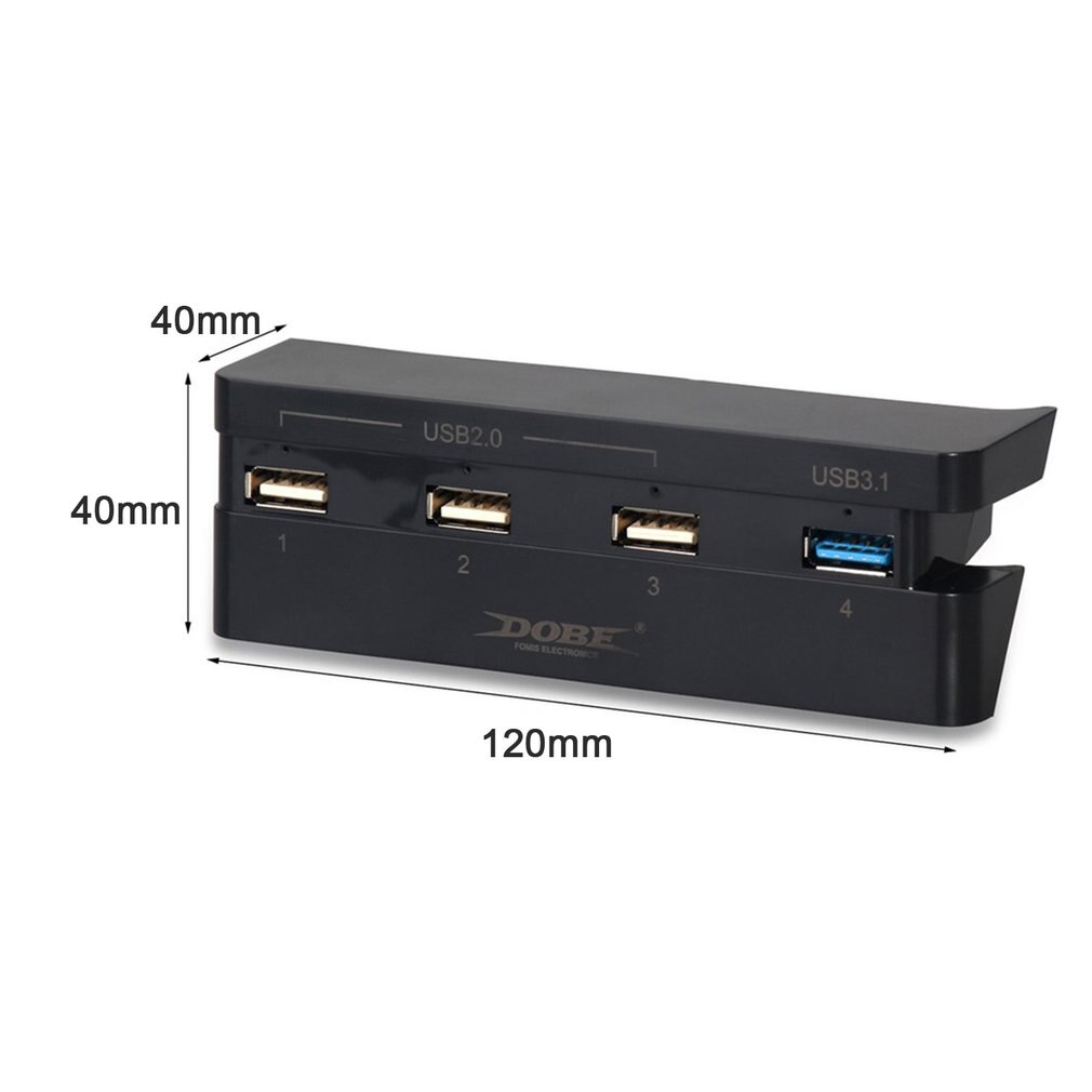 Super haute vitesse 4 en 1 USB Hub adapté pour Sony Playstation 4 mince PS4 mince Console noir contrôleur accessoire USB 2.0