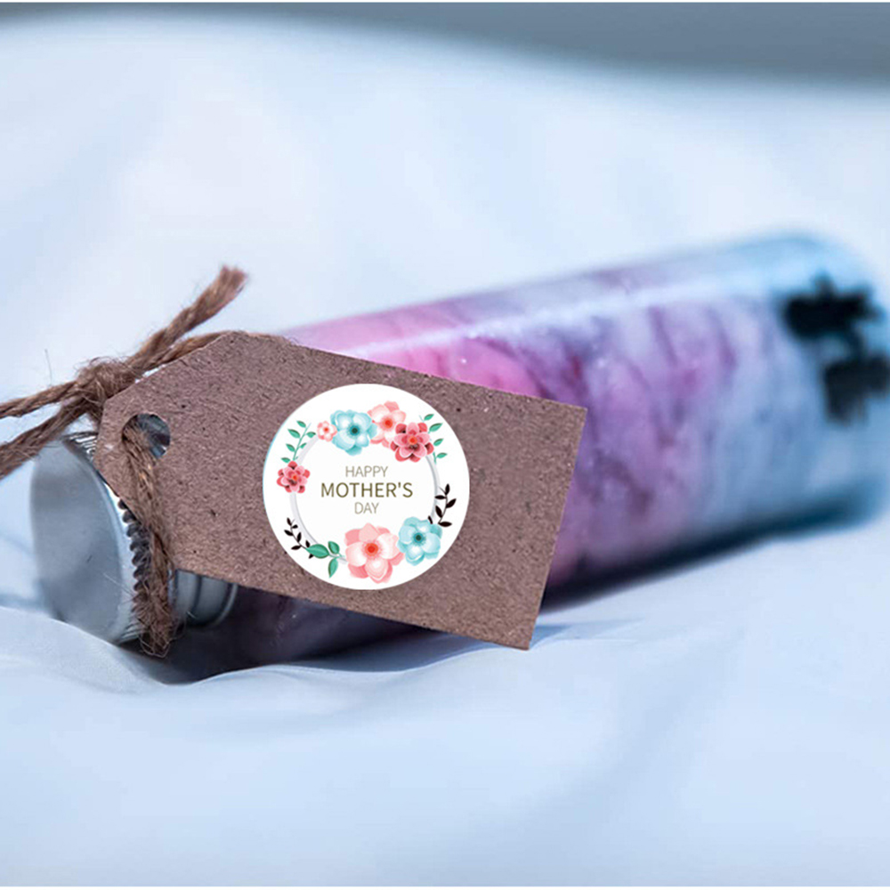 50-500 Stuks Gelukkige Moeders Dag Stickers Ronde Bedankjes Stickers Voor Cadeaubonnen Decoratie Envelop Zegels Cadeaupapier Feest Gunst