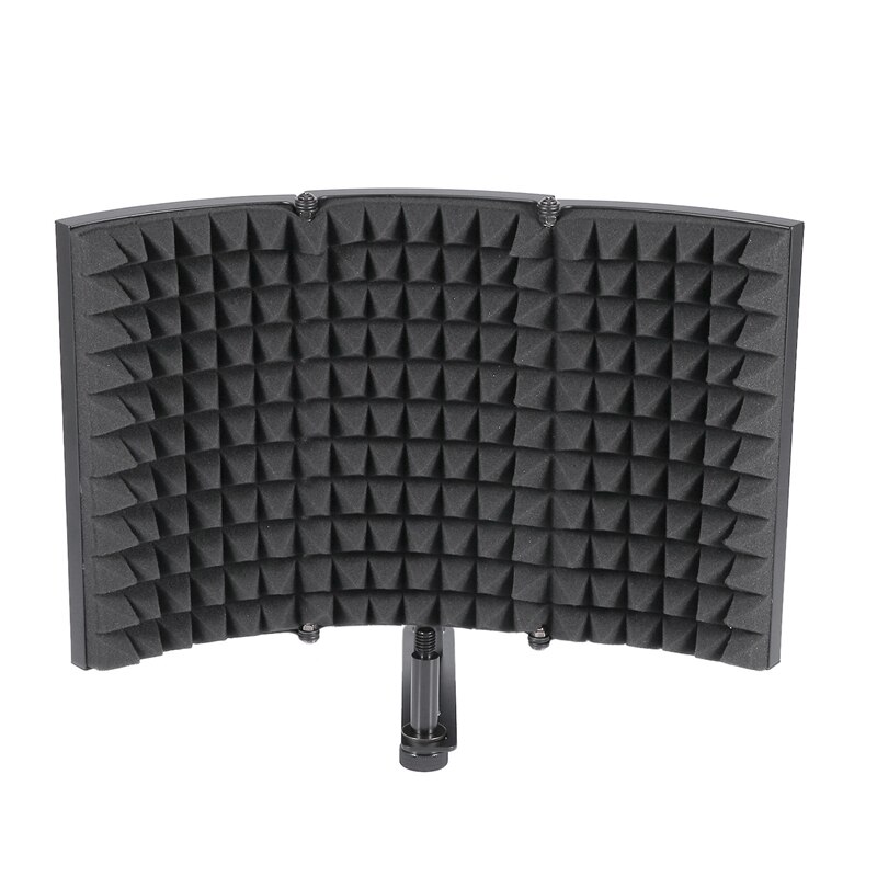 Folding Studio Microphone Isolation Shield Recording Sound Absorber Foam Panel