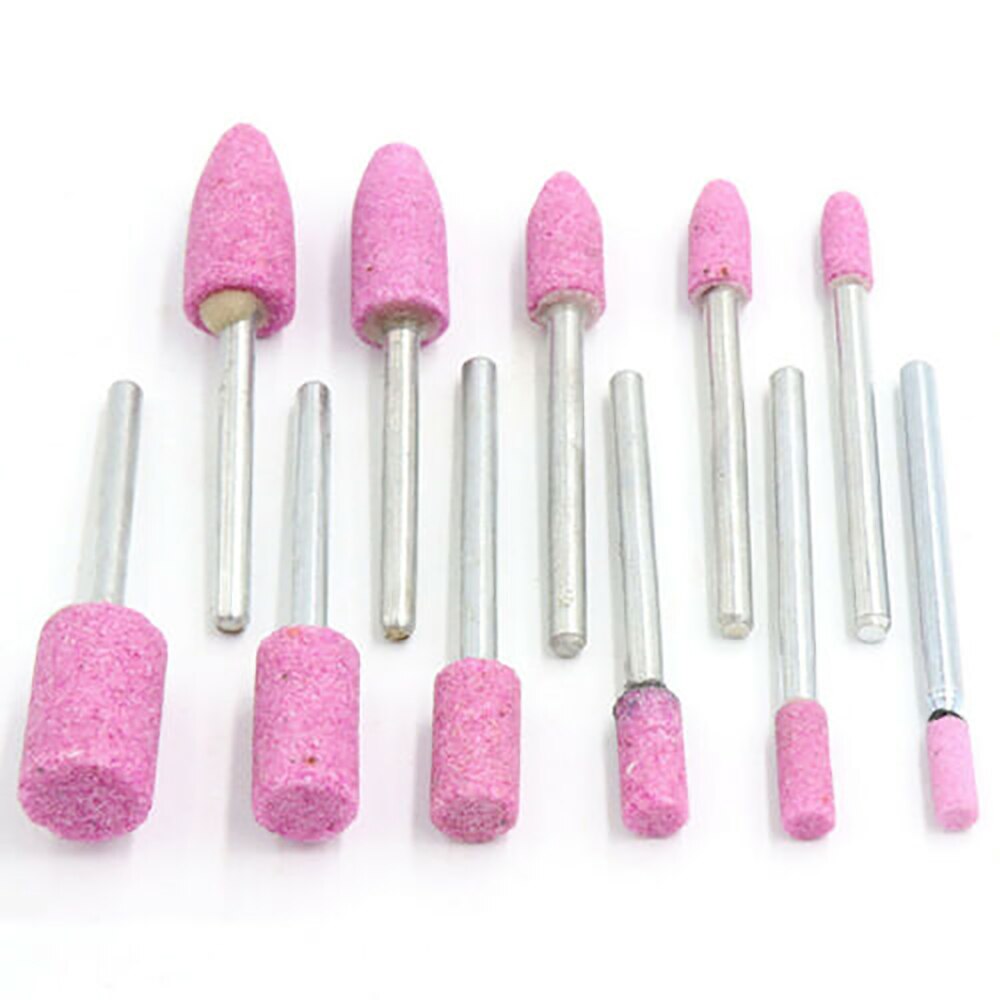 5PCS Rotary Ceramics Grinding Mounted Stone Drill Bit 1/8'' Shank for Dremel Grinder