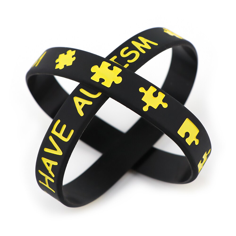 MD1759 New Arrival I Have Autism Puzzle Bracelets Trendy Silicone Rubber Band Wristbands Hand Bangle Men Women Jewelry Gifts