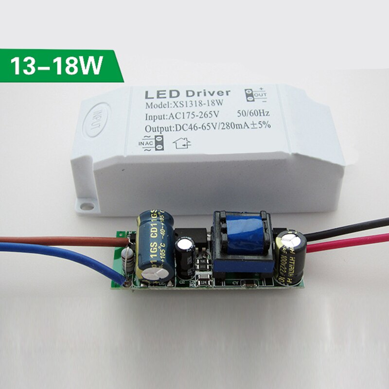 Ac90 ~ 265v 3 ~ 24w ledet driver strømforsyning adaptere transformer til led lys kit: 13 18w
