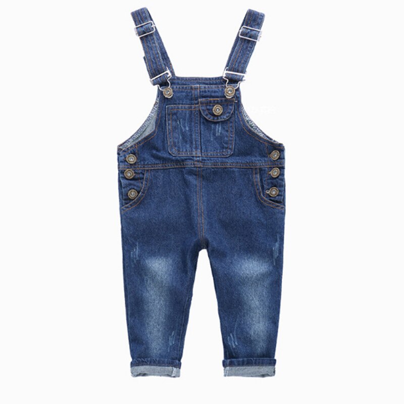 Boys Jeans Overalls Autumn Children Strap Solid Cottoon Jumpsuit Casual Kids Girls Clothing Overalls Pants 3ov003: 8T