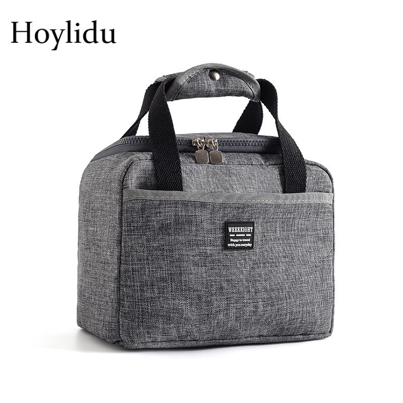 Thicken Waterproof Oxford Thermal Insulated Lunch Bag for Men Women Portable Picnic Food Bag Large Capacity Lunch Box Tote Pouch