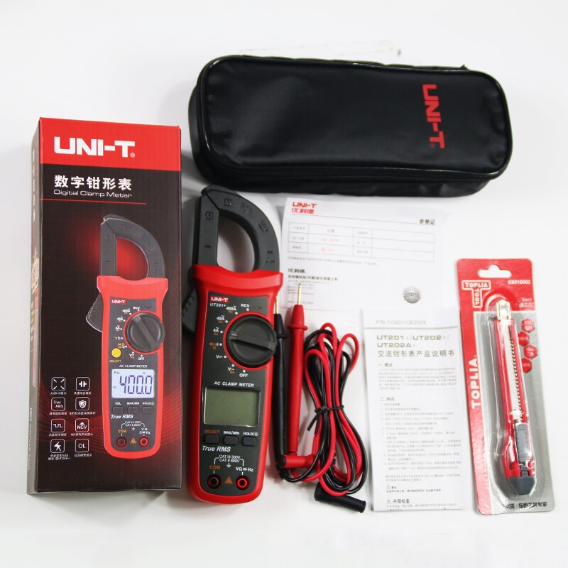 UNI-T UT201+ 400-600A digital clamp meter AC DC Current Amperimetro Tester Clamp