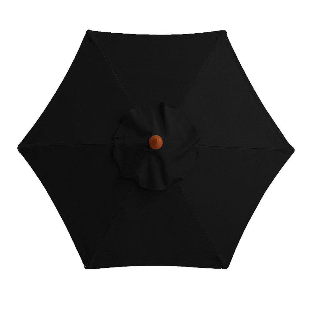 2M Parasol Patio Zonnescherm Paraplu Cover Voor Binnenplaats Zwembad Waterdichte Zwemmen Outdoor Strand Zon Pergola Tuin Luifel Ze A9C7: BLACK