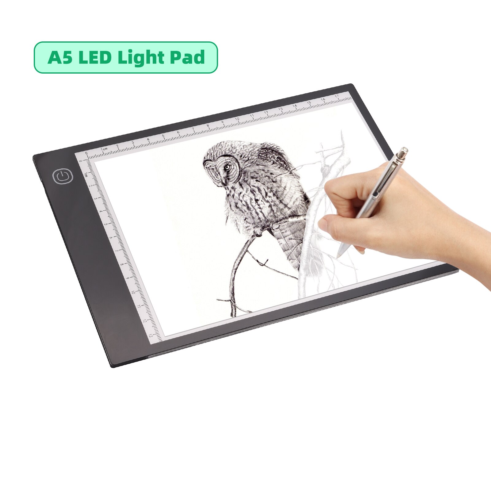 A4/A5 LED Light Pad Tracer 3mm Ultra-Thin Drawing Board Copyboard Stepless Dimming USB Powered with Scales Painting Supplies: A5