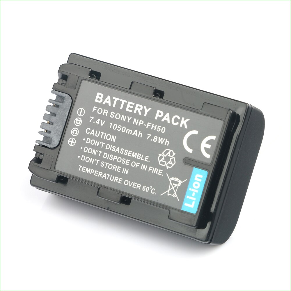 LANFULANG NP-FH50 NP FH50 batería para cámara Digital + cargador para Sony NP FH30 FH40 FH60 FH70 FH100 DCR SR35 SR42 SR45 SR82: 1PC Battery