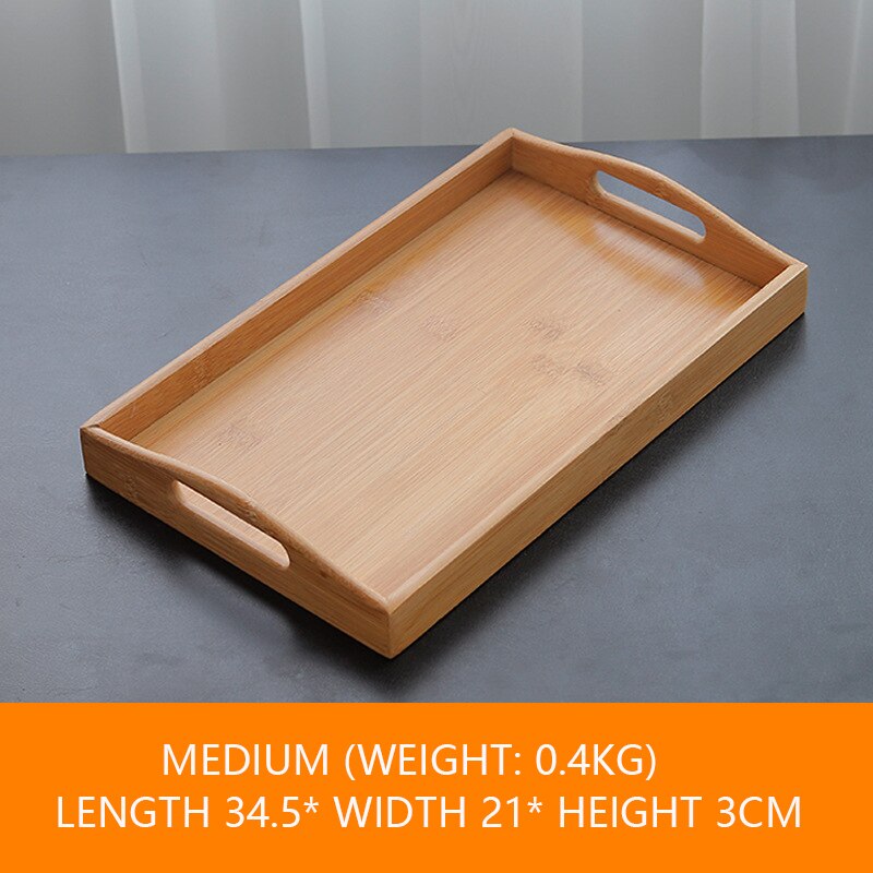 Bamboo Bamboo Rectangular Bamboo Tray Tea Tray Home Daily Fruit Tableware Tea Set Tea Tray Tea Tray Bamboo Tray: M